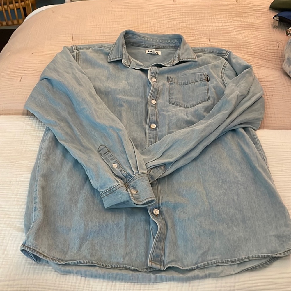 Molo Boys Denim Button Down Sz 15/16